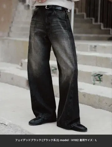 VINTAGE WASHED CURVED DENIM