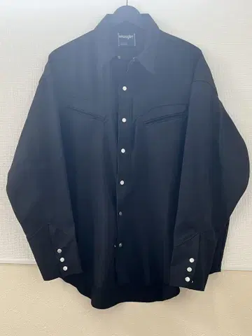 SCHOTT Wrangler 블랙 긴팔 셔츠 레귤러 핏
