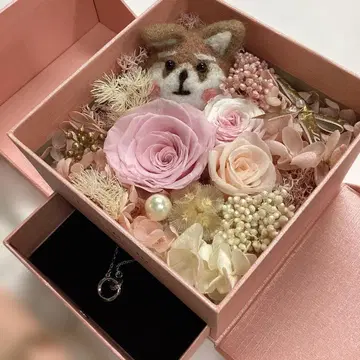 T 미사용 기프트 박스 목걸이 시바견
