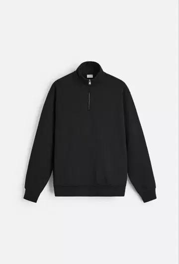 ZARA ORIGINS 블랙 하프 지퍼 맨투맨