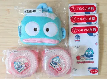 산리오 한교동 뽑기 얼굴형 파우치 수건 전자레인지 찜기 6점