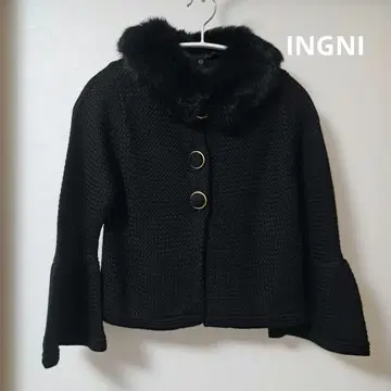INGNI 2way 퍼 포함 니트 자켓 상의