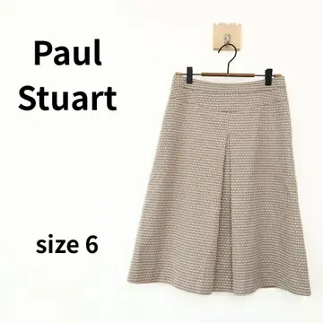Paul Stuart 미디 스커트 6 베이지 1933