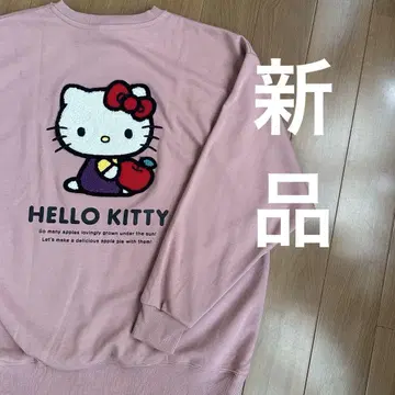 [ 새상품 ] 헬로키티 자수 핑크 맨투맨 롱T / 올드 키티