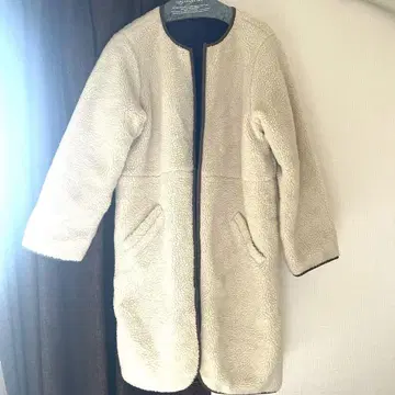 BEAMS 아이보리 보아 자켓 코트 리버서블