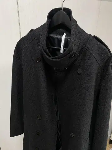 noirer 느와르 더블 브레스트 트렌치코트 블랙 사이즈 48