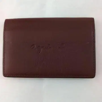 애니에스 브라운 가죽 명함지갑