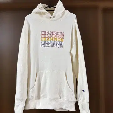 Champion 화이트 후드티 L 사이즈