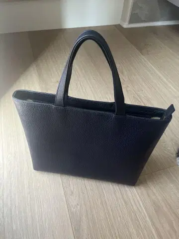 해시태그 지퍼 미니 토트 네이비