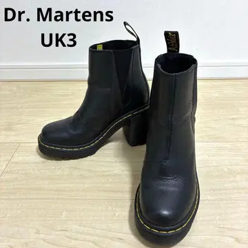 Dr. Martens Spence 블랙 사이드 고어 부츠 UK3 통굽