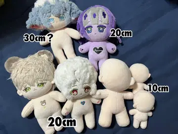 무속성 목화 인형 7체 일괄 30cm?20cm 10cm