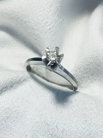 일본 국기 각인 플라티나 반지 다이아몬드 0.13ct