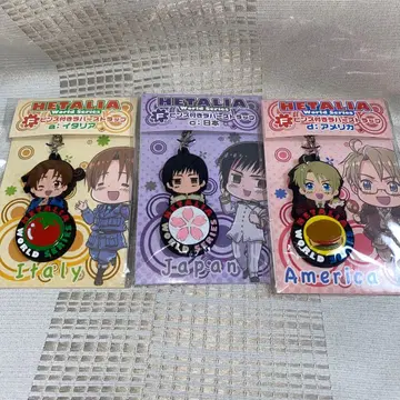 헤타리아 핀즈 포함 러버 스트랩 이탈리아 일본 미국 세트