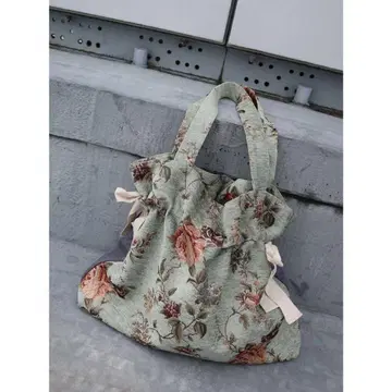 merry jenny 퀼트 자카드 토트백 민트 그린