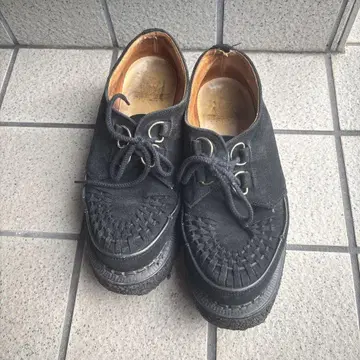 조지 콕스 uk7 25.5cm 블랙 스웨이드 레이스업 슈즈
