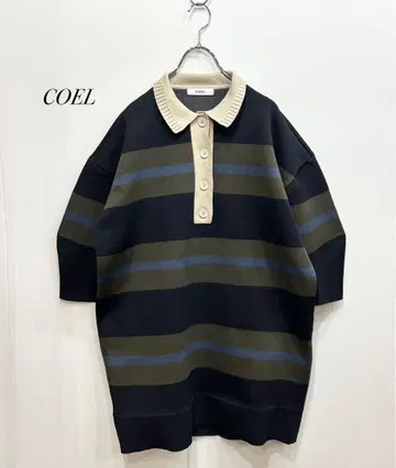 COEL 코엘 백 로고 라거 니트 원피스 F