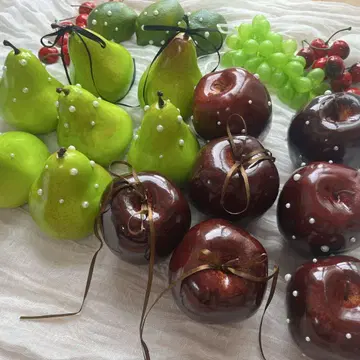 페이크 후르츠 세트 배 사과 포도 레몬 체리 결혼식