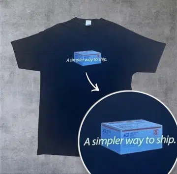 90s USA제 USPS 미국 우체국 기업T 빈티지 티셔츠 네이비