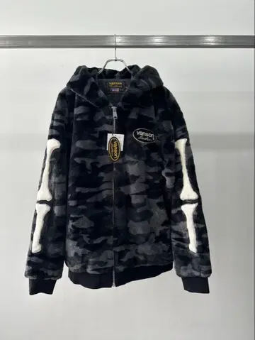 VANSON 휴먼본 퍼 후디드 ZIP 자켓