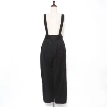 uncrave Herdmans 린넨 서스펜더 와이드 팬츠 블랙 0*HD6