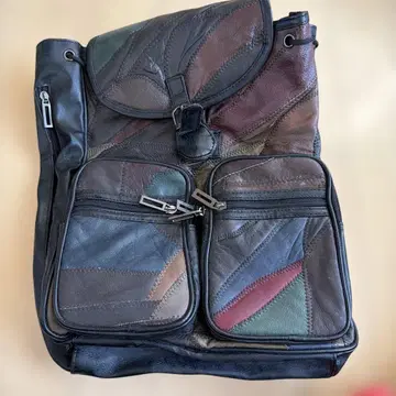 멀티 컬러 가죽 백팩 백팩