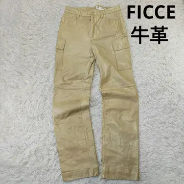 [ 명작 ] FICCE 피치 가죽 팬츠 카고 카우 S 돈 코니시