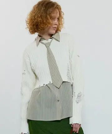 MAISON SPECIAL Slab Damaged Effect Knit