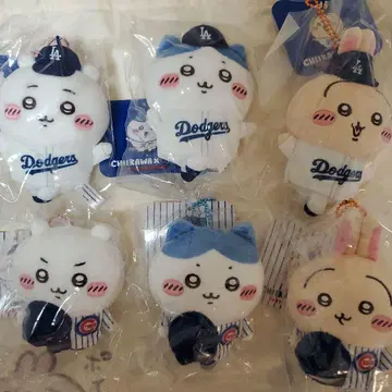 [새상품] 치이카와 MLB 다저스 컵스 마스코트 전 6종 세트