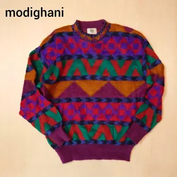 modigliani 니트 올 패턴 모헤어 멀티 컬러 코스기 산업