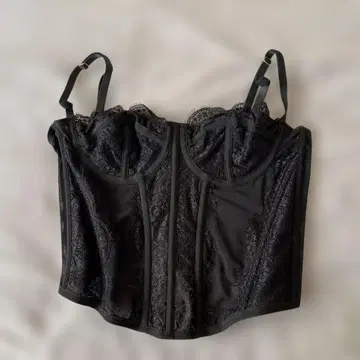 레이스 뷔스티에 코르셋 탑 블랙