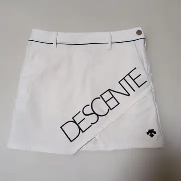 DESCENTE 여성용 골프 스커트 화이트 (이너 팬츠 없음)