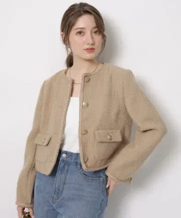 노카라 자켓 베이지 사이즈 1