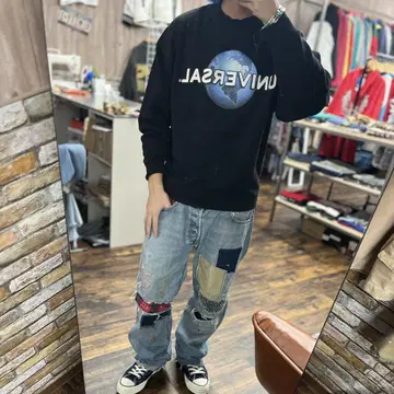 UNIVERSAL 트레이닝복 블랙 S 구제 의류 아메카지 블랙