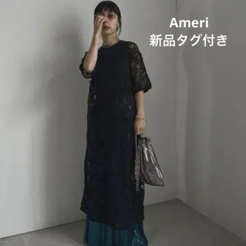 미사용 Ameri CROCHET LONG KNIT 원피스 완판 인기 색상
