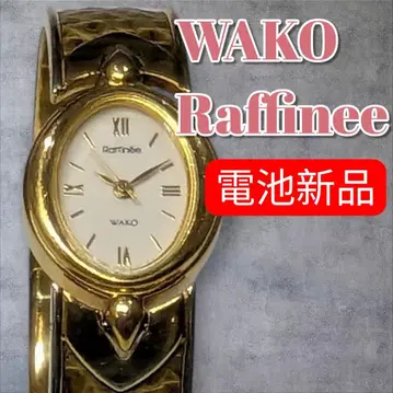 WAKO Raffinee 뱅글 워치 골드 브라운 작동품