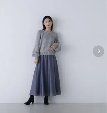 NATURAL BEAUTY BASIC 시어 볼륨 플레어 스커트 M
