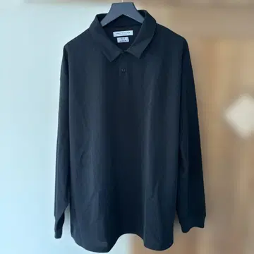 FUCTIONAL WIDE 긴팔 피케 셔츠 블랙 wide dad