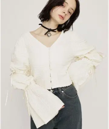 SLY RIBBON SLEEVE 2WAY JQ TOPS 상의