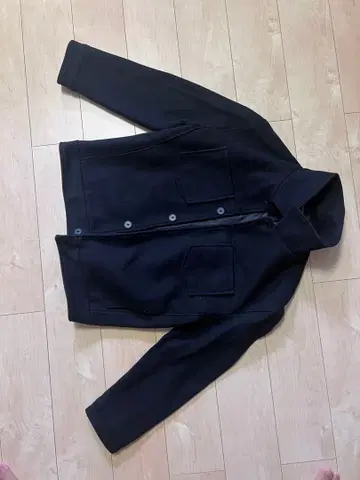 ROWAY 블랙 울 코트 XL