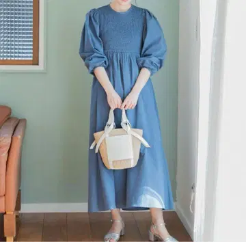 서니 라벨 스모킹 원티어드 원피스
