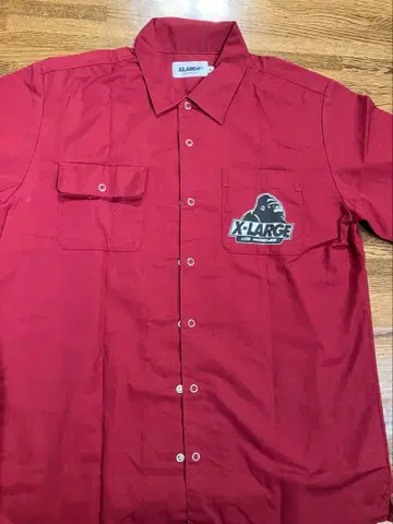 X-LARGE 빨간색 워크 셔츠 M 사이즈