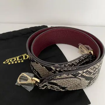 [ 새상품 ] COCOCELUX GOLD 소가죽 악어 엠보싱 숄더 스트랩