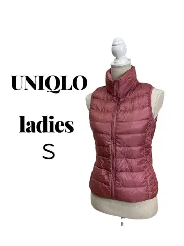 UNIQLO 유니클로 울트라 라이트 다운 베스트 더스티 핑크 S 여성용