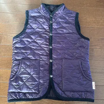 B샵 구매 SMOCK SHOP 퀼팅 베스트 보라색 라벤햄