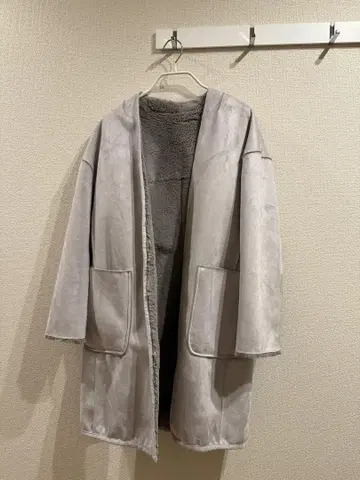 vega 그레이 무스탕 코트