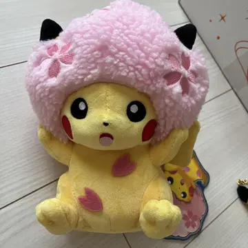 벚꽃 아프로 피카츄 봉제 인형 포켓몬 센터