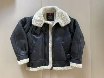 ALPHA INDUSTRIES B-3 페이크 무스탕 자켓 M 블랙