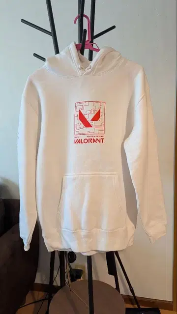 VALORANT x 유나이티드 애로우즈 속기모 화이트 후드티 L 사이즈