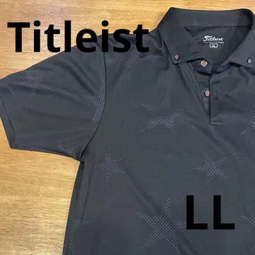 LL 타이틀리스트 골프 피케 셔츠 반팔 셔츠 블랙 별 패턴 스포츠