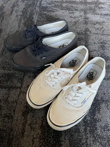 VANS 오센틱 44DX 화이트 블랙 세트 애너하임 26cm